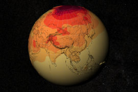 Climate models project 21st century global temperatures. Credit: Alex Kekesi / NASA's Scientific Visualization Studio