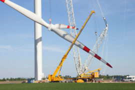 Construction of a wind turbine in Austria