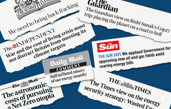 Analysis: How UK newspapers commented on energy and climate change in 2022 hero montage