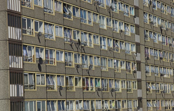 Block of flats in London, England