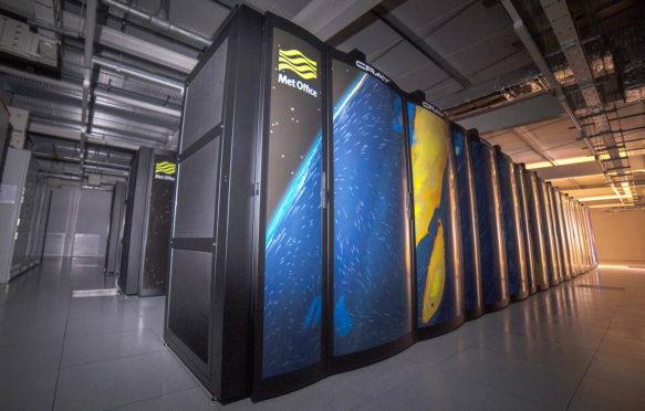 The Cray XC40 supercomputer used by Met Office climate scientists. Credit: Met Office.