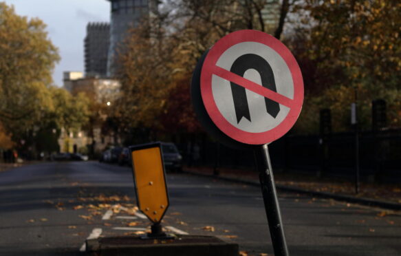 Reverse sign in London street.
