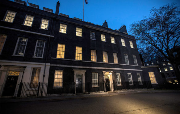 No.10 Downing Street at night, London, UK. Credit: Jeff Gilbert / Alamy Stock Photo.