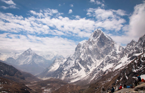 View of Ama Dablam on the way to Everest Base Camp Nepal