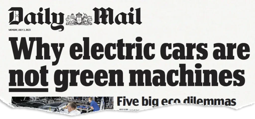 Ragout_Daily mail – why electric cars are not green machines